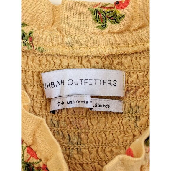 Urban Outfitters Magpie Mini Dress Small Cherry Cotton Off Shoulder Cotton Girly - Picture 5 of 7